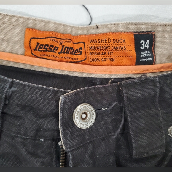 JESSE JAMES Work Shorts ☆ Black ☆ SIZE 34 MENS - Picture 5 of 9